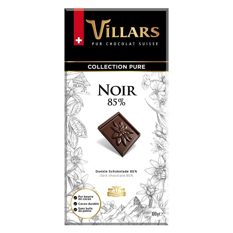 Tablette de chocolat artisanale noir 85% cacao - Chocolat Weiss