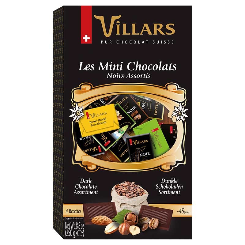Étui de Mini Chocolats Napolitains 4 recettes Noirs Assortis - Villars