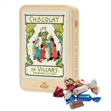 Boîtes métal Cadeau Collector de Chocolat Suisse - Villars