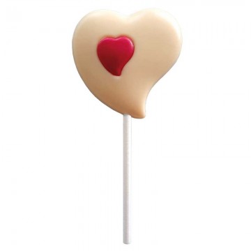Heart lollipop in white...