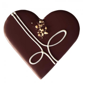 Praline heart with cocoa...