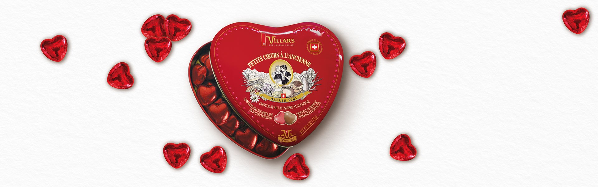 Chocolat Villars boite coeur