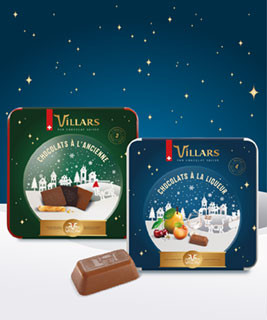 Villars-Schokolade Dose Fourreaux Weihnachten